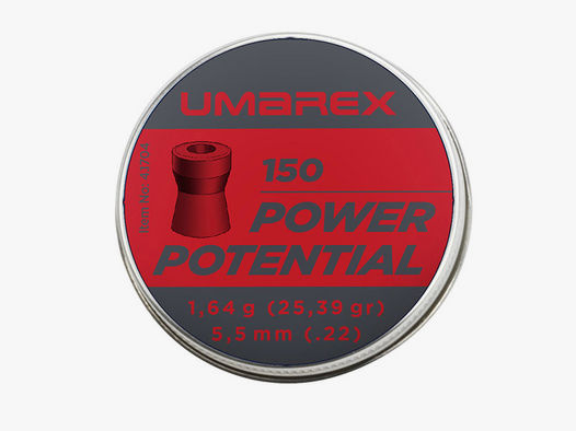 Hohlspitz Diabolos Umarex Power Potential Kaliber 5,5 mm 1,64 g glatt 150 StĂĽck