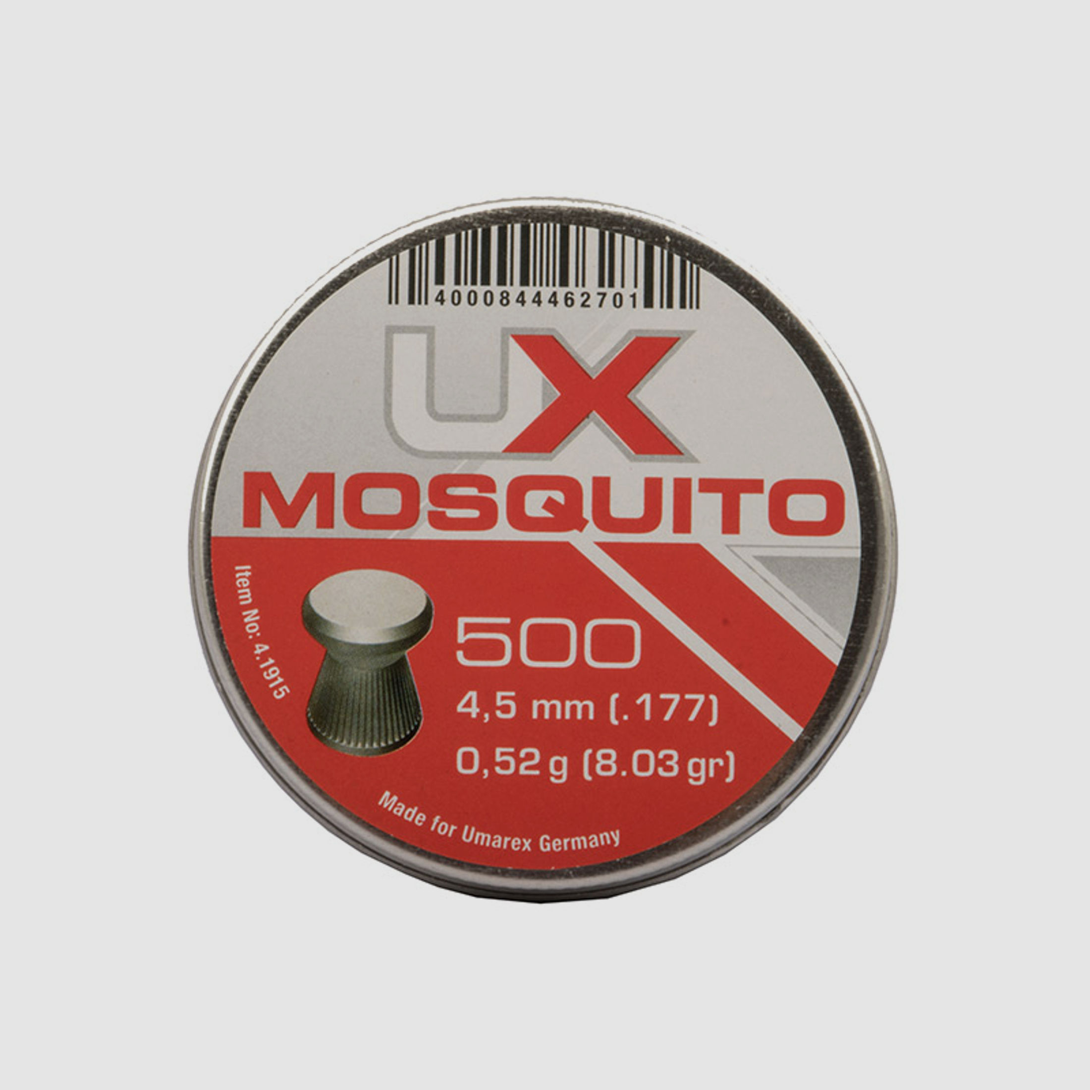 Flachkopf Diabolos Umarex Mosquito Kaliber 4,5 mm 0,52 g geriffelt 500 StĂĽck