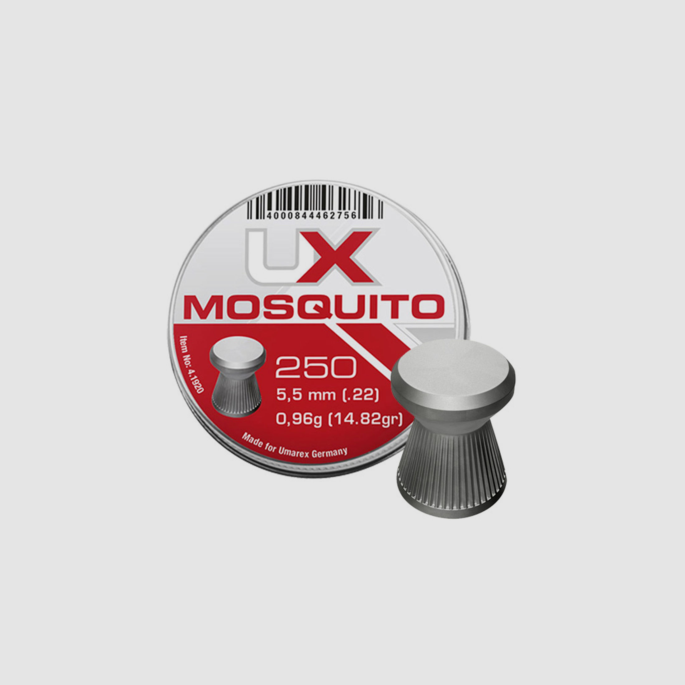 Flachkopf Diabolos Umarex Mosquito Kaliber 5,5 mm 0,96 g geriffelt 250 StĂĽck