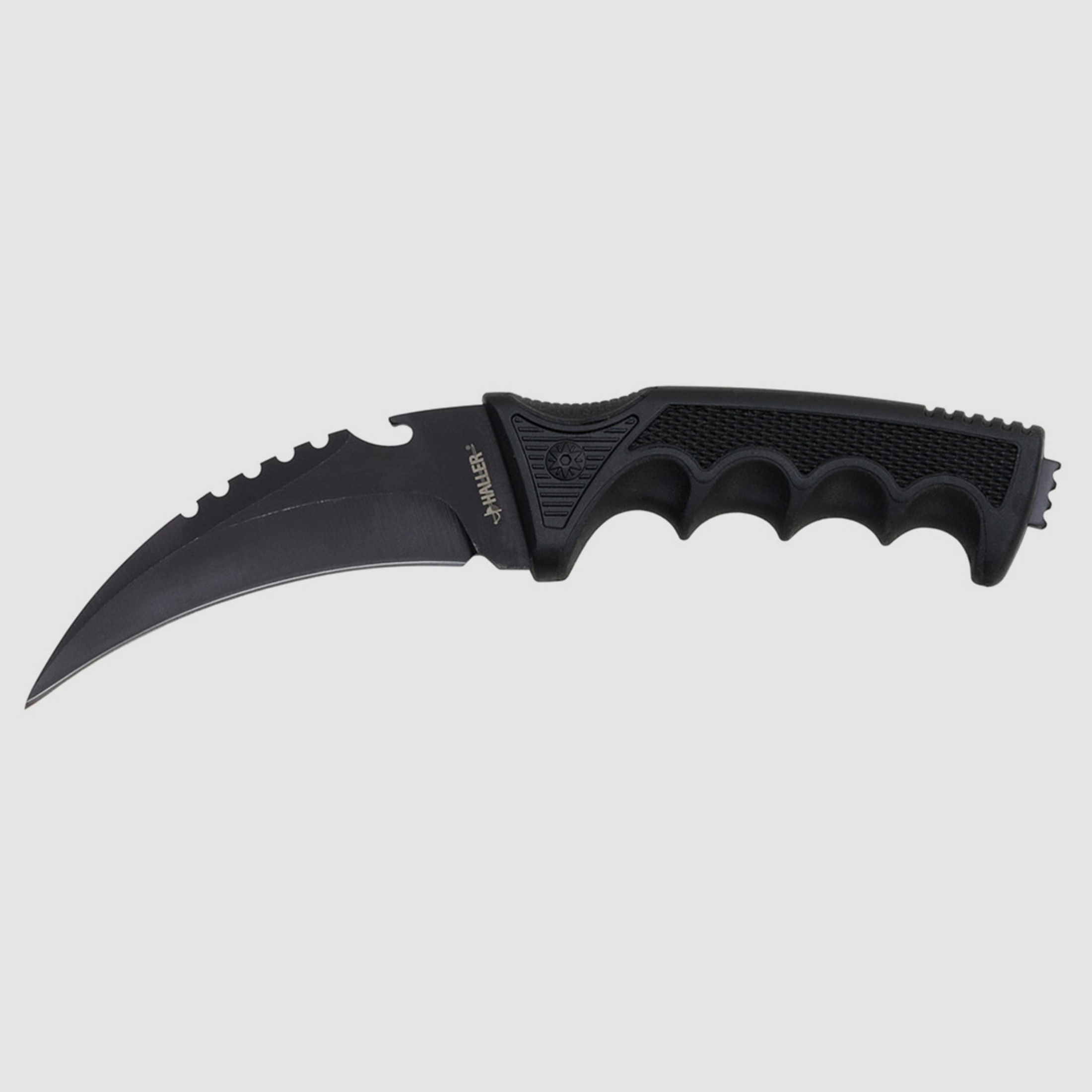 Einhandmesser Neck Knife Haller Stahl 420 KlingenlĂ¤nge 11 cm inklusive Kunststoffscheide (P18)