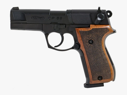 CO2 Pistole Walther CP88 Holzgriffschalen schwarz Kaliber 4,5 mm Diabolo (P18)