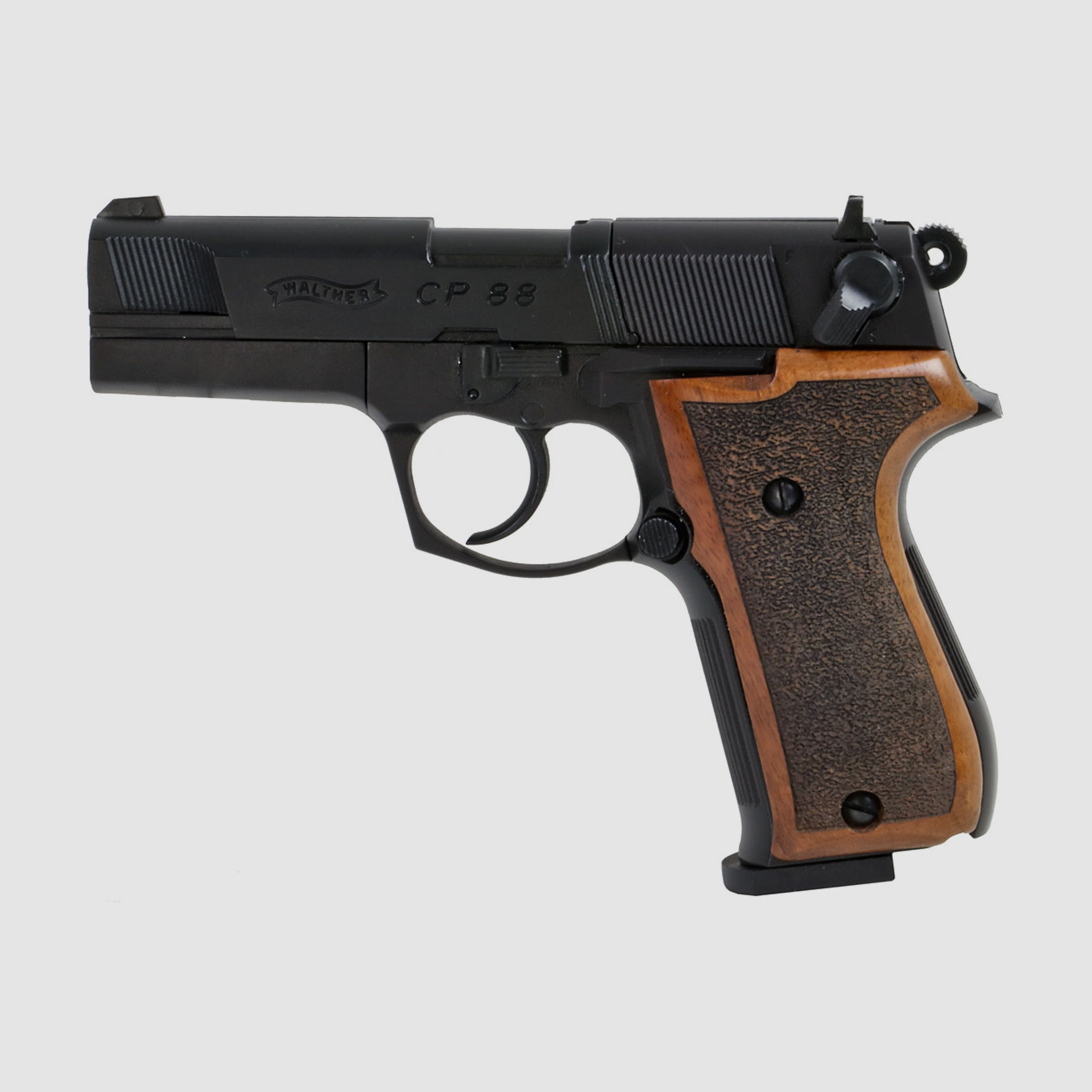 CO2 Pistole Walther CP88 Holzgriffschalen schwarz Kaliber 4,5 mm Diabolo (P18)