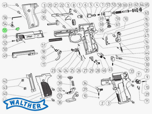 Korn fĂĽr CO2 Pistole Walther CP 88, Ersatzteil
