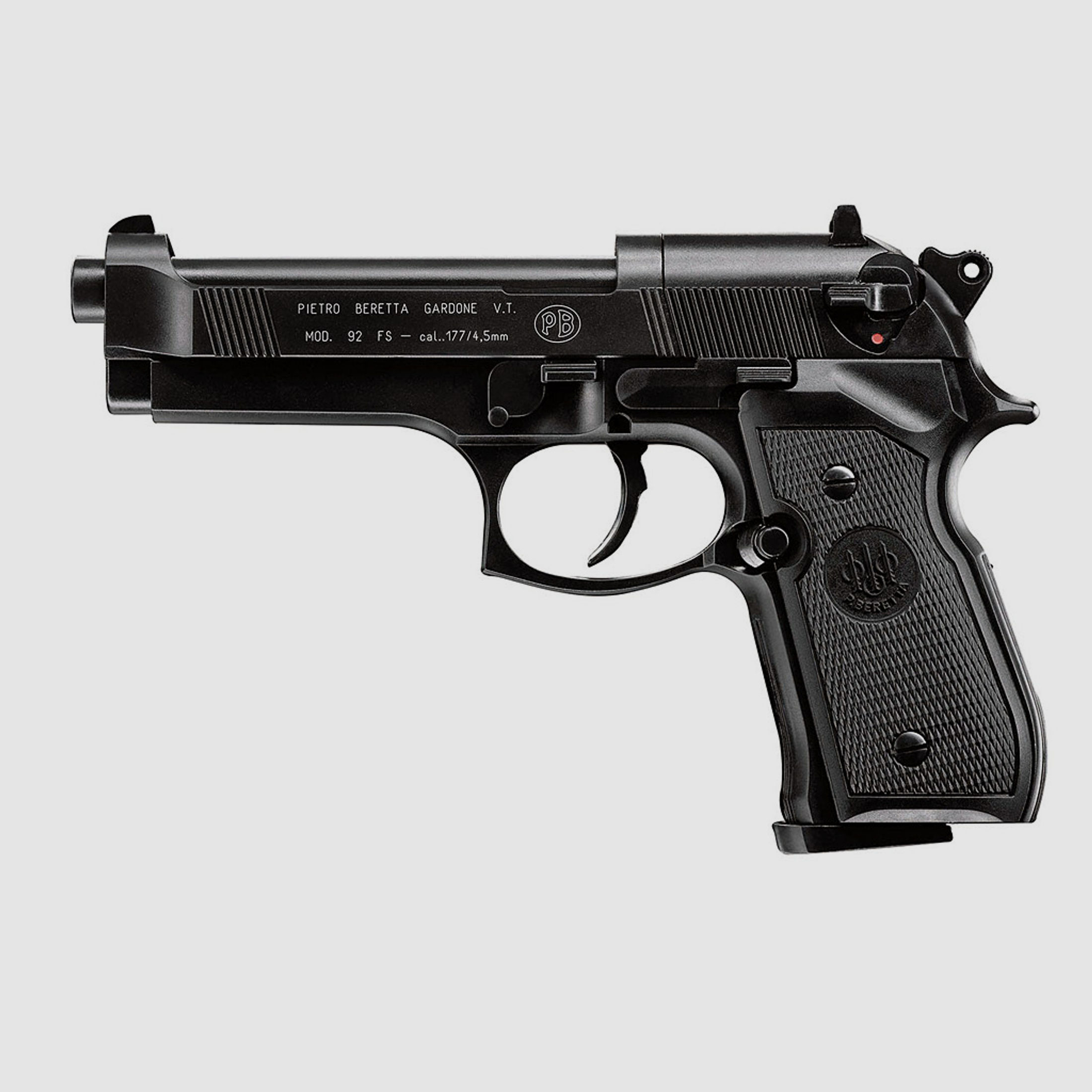 CO2 Pistole Beretta M 92 FS schwarz Kunststoffgriffschalen Kaliber 4,5 mm (P18)