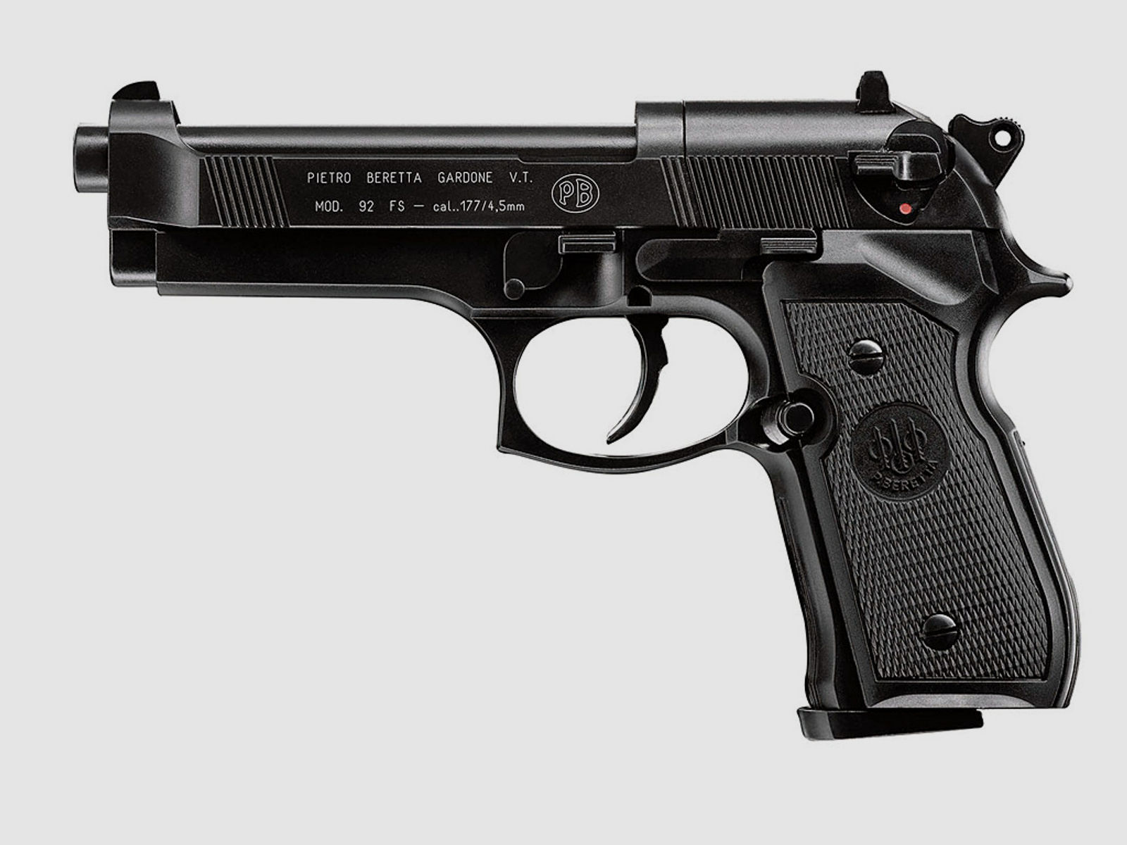 B-Ware CO2 Pistole Beretta M 92 FS schwarz Kunststoffgriffschalen Kaliber 4,5 mm (P18)