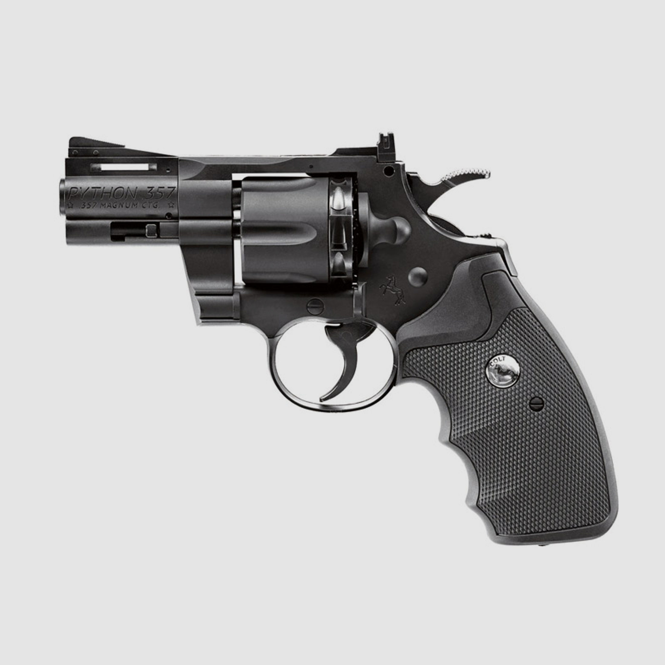 CO2 Revolver Colt Python 357 2,5 Zoll Kaliber 4,5 mm BB und Diabolo (P18)