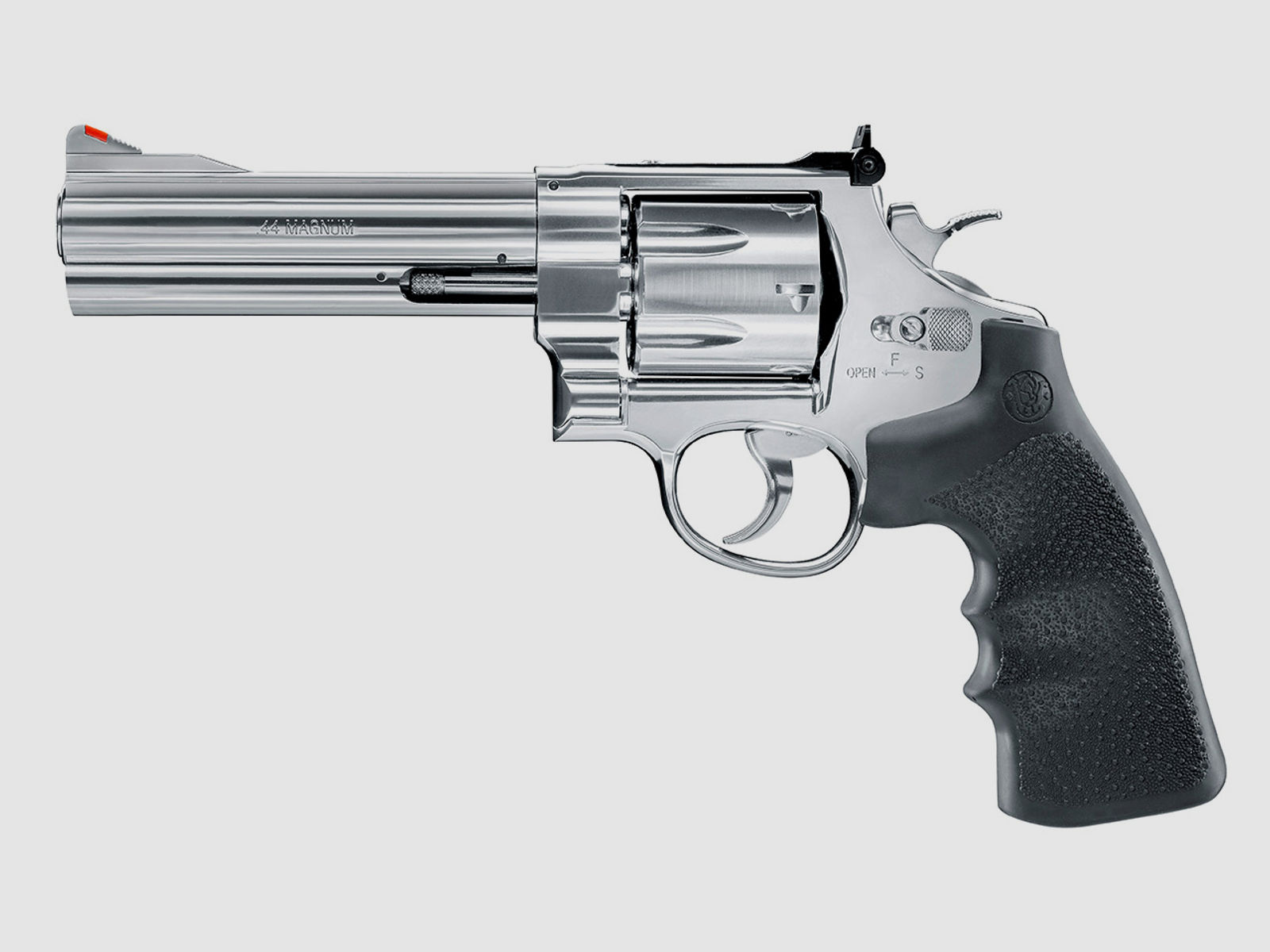 CO2 Revolver Smith & Wesson 629 Classic 5 Zoll Steel Finish schwarze Griffschalen Kaliber 4,5 mm Diabolo (P18)