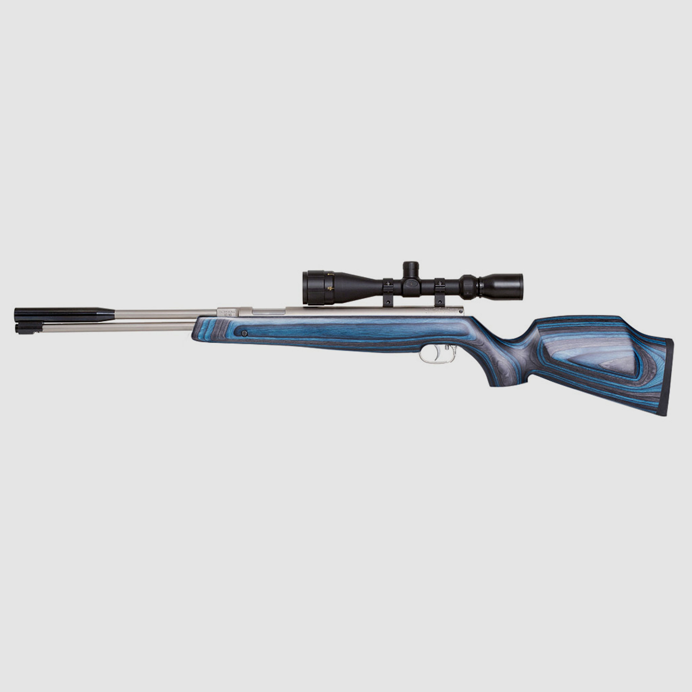 Starrlauf- Luftgewehr Weihrauch HW 97 K STL, stainless, blauer Schichtholzschaft, Kaliber 4,5 mm (P18)