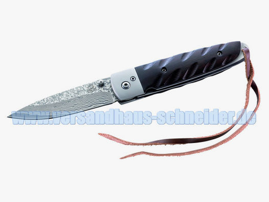 Einhandmesser Puma TEC Damast 37 Lagen KlingenlĂ¤nge 8,7 cm Sandelholz Schalen Lederriemen (P18)