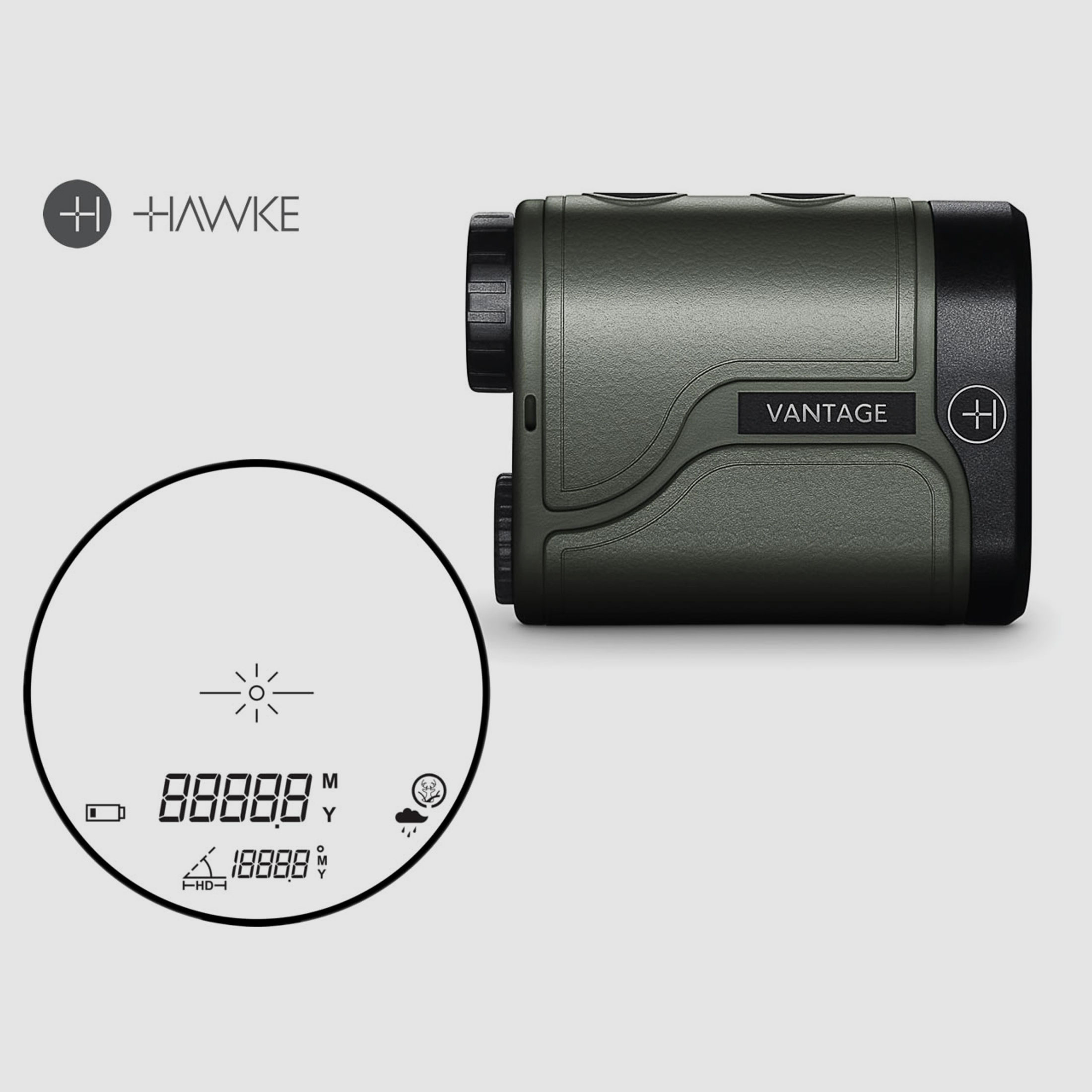 HAWKE Entfernungsmesser Laser Range Finder VANTAGE 600, 6 m bis 600 m, 6-fach Zoom