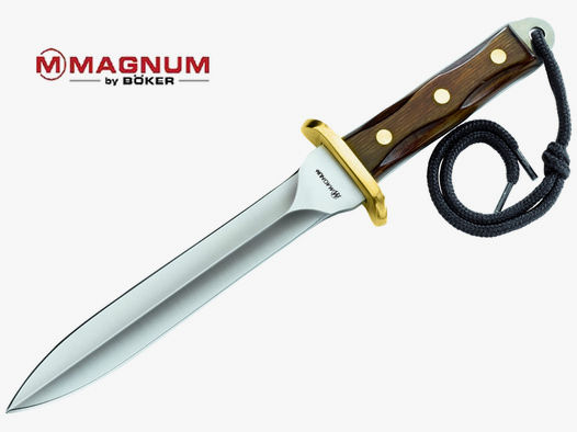 Abfangmesser Dolch BĂ¶ker Magnum Combat Stahl 420 KlingenlĂ¤nge 18,0 cm Hartholzgriff (P18)