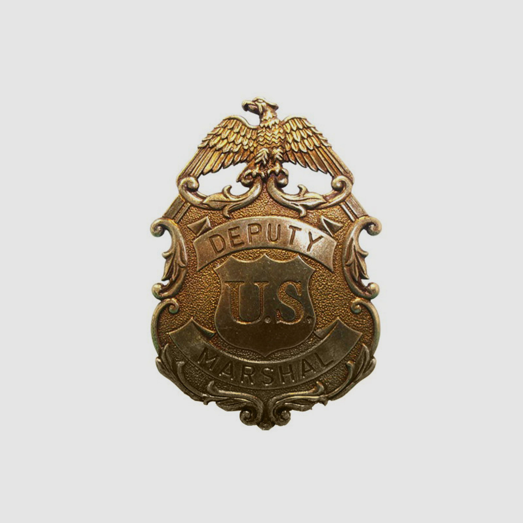 Abzeichen mit Adlerverzierung Deputy U.S. Marshal Metall MaĂźe 8,2 cm messing