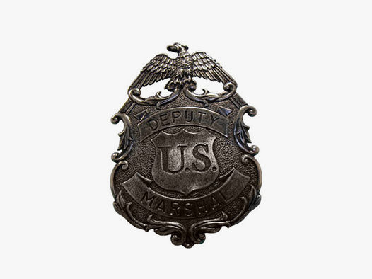 Abzeichen mit Adlerverzierung Debuty U.S. Marshal Metall MaĂźe 8,2 cm Antik Finish