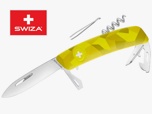 SWIZA Schweizer Messer FILIX D03 CAMO URBAN MOSS, Edelstahl 440, 11 Funktionen, Korkenzieher