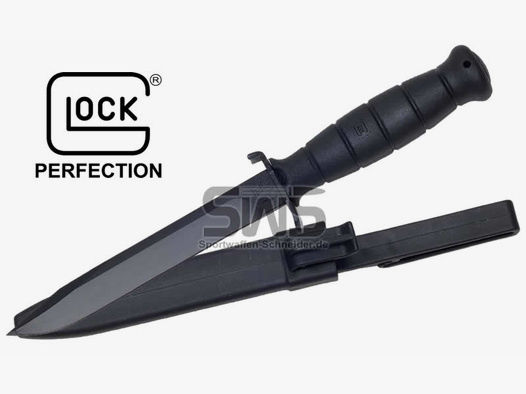 Feldmesser Glock FM-78 Black Stahl Federstahl KlingenlĂ¤nge 16,5 cm Polymer-Scheide (P18)