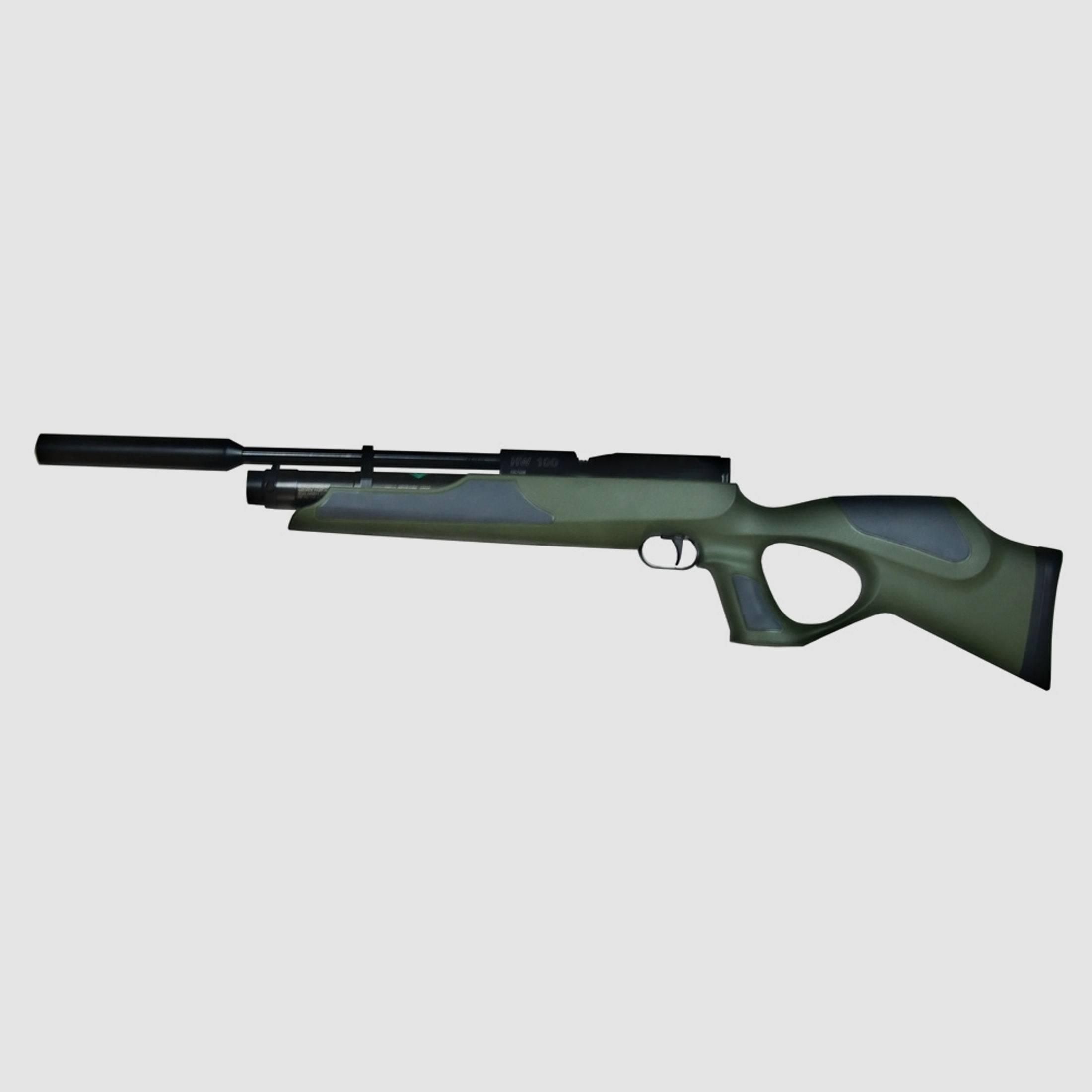 Pressluftgewehr HW 100 TK Special Edition Green Carbine grĂĽner Synthetik-Lochschaft SchalldĂ¤mpfer Kaliber 4,5 mm (P18)