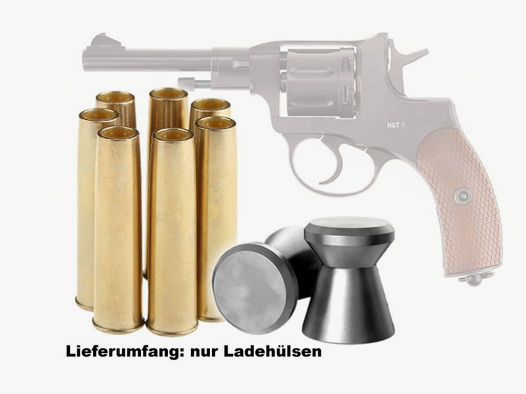 LadehĂĽlsen fĂĽr CO2 Revolver Gletcher Nagant NGT M1895, 7 StĂĽck, Kaliber 4,5 mm Diabolo