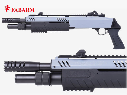 Softairgewehr Pumpgun FABARM STFS12, Federdruck, 11 Zoll Lauf, 3x10 Schuss, grau, Kaliber 6 mm BB (P18)