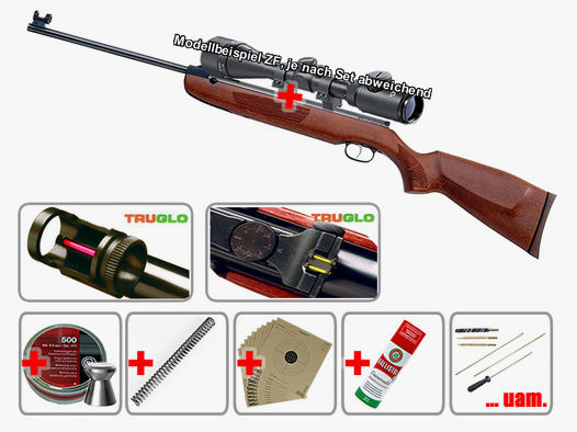 Luftgewehr WEIHRAUCH HW 50 MII FO, gr. SPAR-Set, ZF Walther 4x32 MilPro, Kal. 4,5 mm (P18)