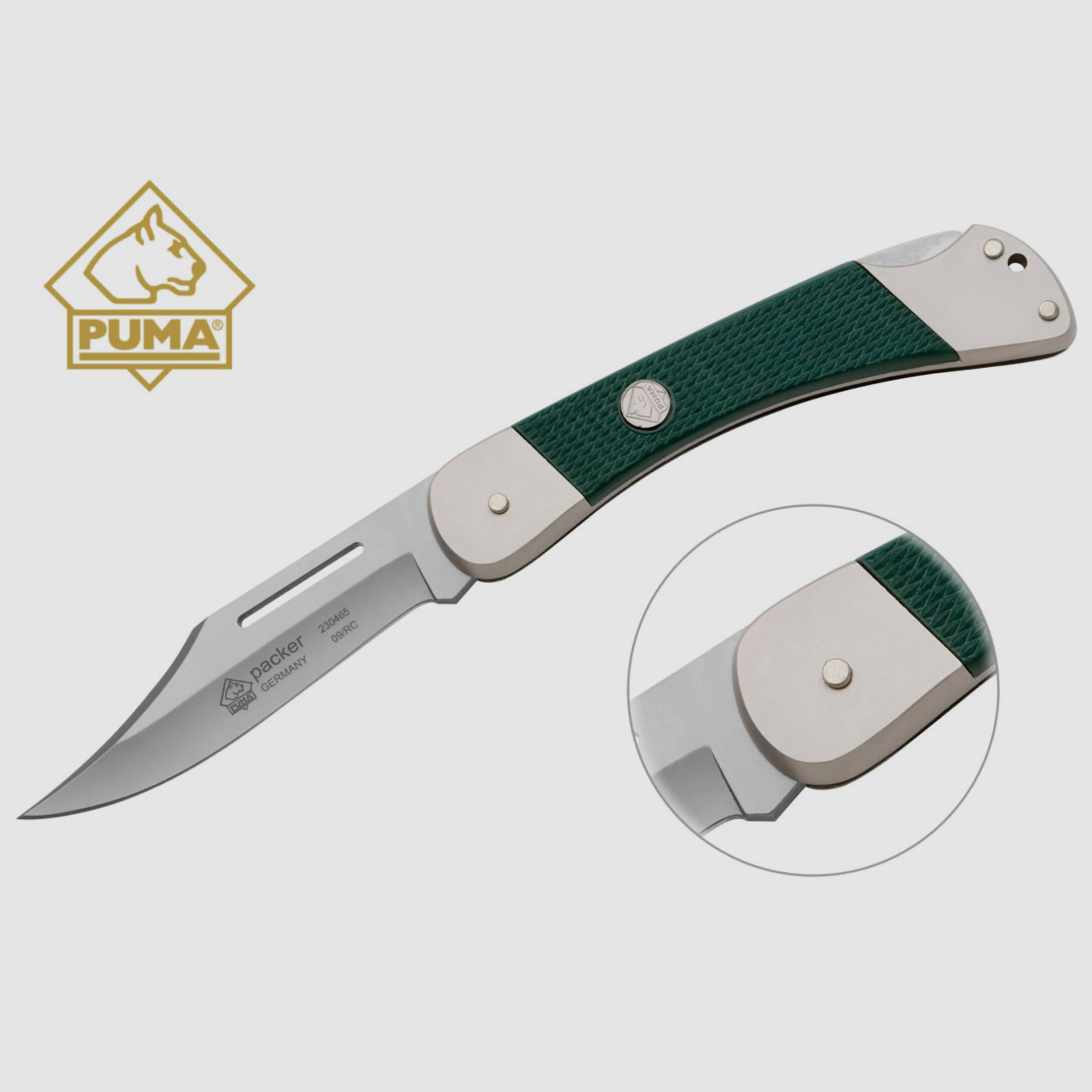 Taschenmesser Puma Packer Stahl 1.4110 KlingenlĂ¤nge 8,2 Griff Kunststoff (P18)