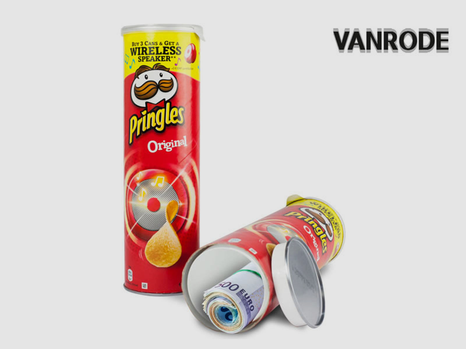 Dosentresor - Dosensafe Pringles Chips Rot, maximiertes Volumen, kann mit echten Chips gefĂĽllt werden