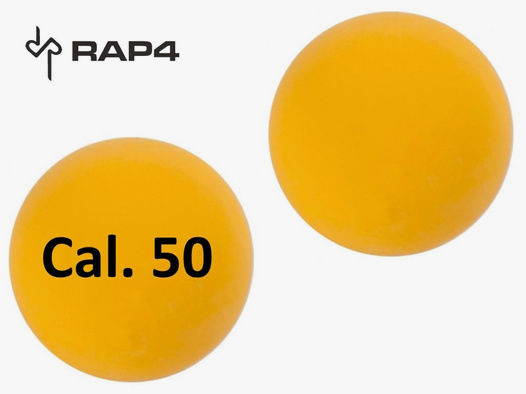 Gummikugeln Rubberballs RAP4 Kaliber .50 gelb 100 StĂĽck