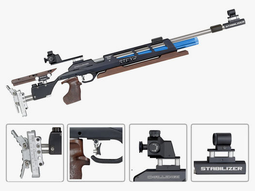 Pressluft-Matchgewehr STEYR CHALLENGE M BR, blaue Kartusche, Linksgriff, Rechtsspanner (P18)