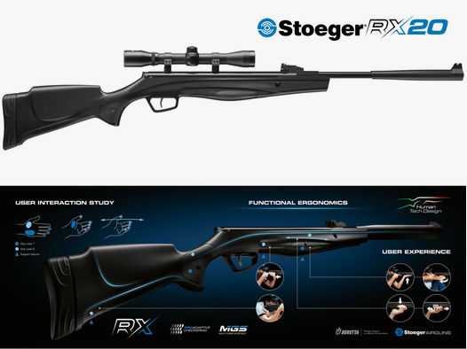 Luftgewehr Stoeger RX20 Dynamic Combo Zielfernrohr 4x32 Synthetikschaft Kaliber 5,5 mm (P18)