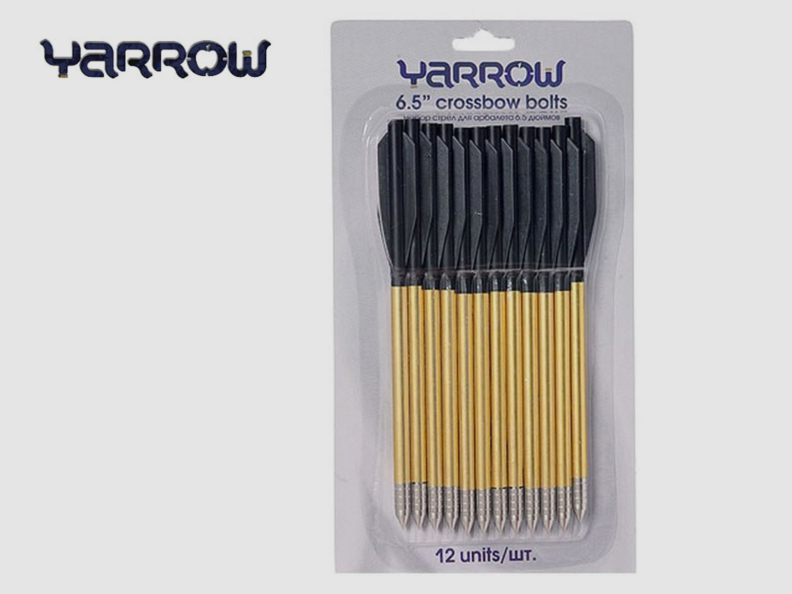 SOF Yarrow Armbrust-Pfeile 6,5 Zoll (165 mm), Aluminium, 12 Pfeile, 9 g