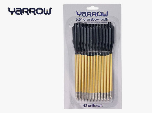 SOF Yarrow Armbrust-Pfeile 6,5 Zoll (165 mm), Aluminium, 12 Pfeile, 9 g
