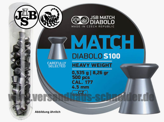 Testpack JSB Match S100 Diabolo Kal. 4,49 mm 40 StĂĽck