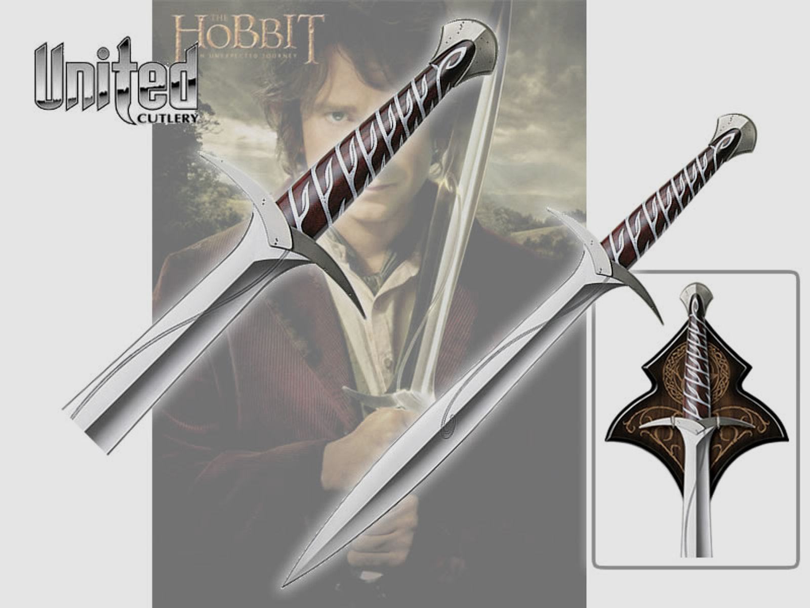 UNITED CUTLERY Schwert des Bilbo Beutlin STICH, The Hobbit, Stahl AUS-6, 57 cm (P18)