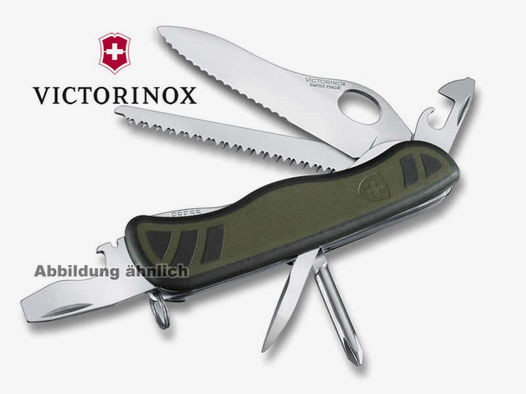 VICTORINOX Einhandmesser SCHWEIZER SOLDATENMESSER 08, 111 mm, 10 Funktionen (P18)