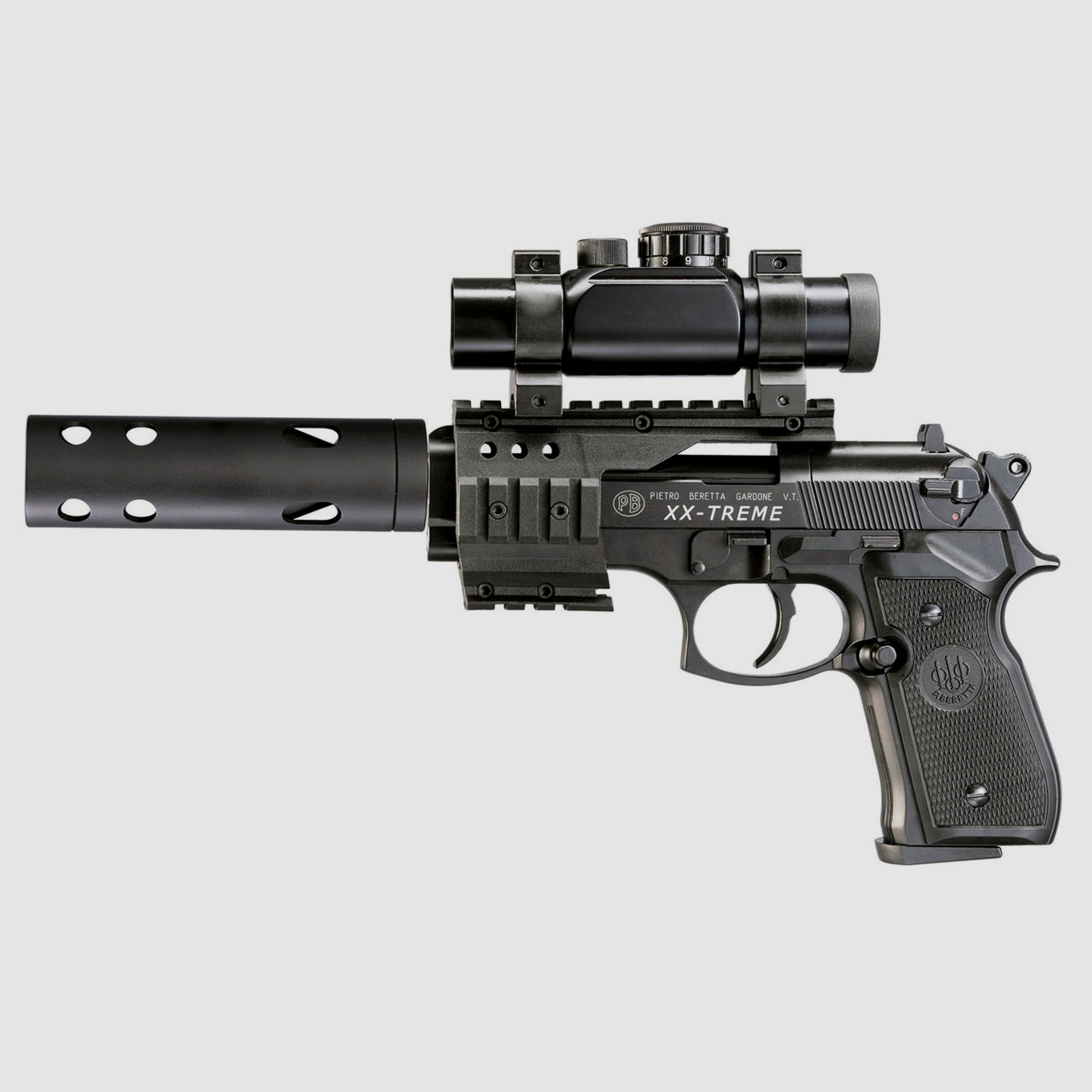 CO2 Pistole Beretta M92 FS XX-Treme schwarz Red Dot Top Point I Kaliber 4,5 mm  Diabolo (P18)