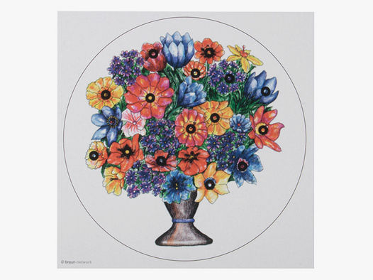 Zielscheiben Blumenvase 14 x 14 cm farbig 100 StĂĽck