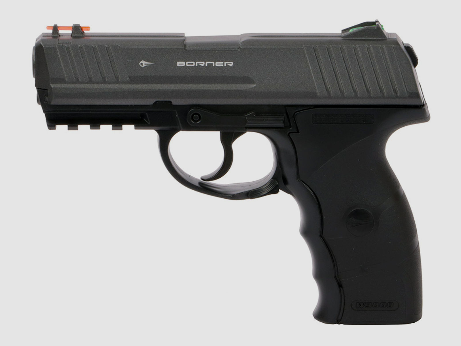 CO2 Pistole Borner W3000 bicolor Metallschlitten Kaliber 4,5 mm BB (P18)