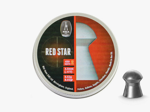 Rundkopf Diabolos BSA Master Red Star Kaliber 4,5 mm 0,52 g glatt 450 StĂĽck