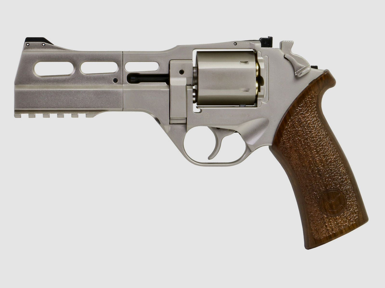 CO2 Revolver Chiappa Rhino 50DS Nickel Vollmetall Kaliber 4,5 mm BB (P18)