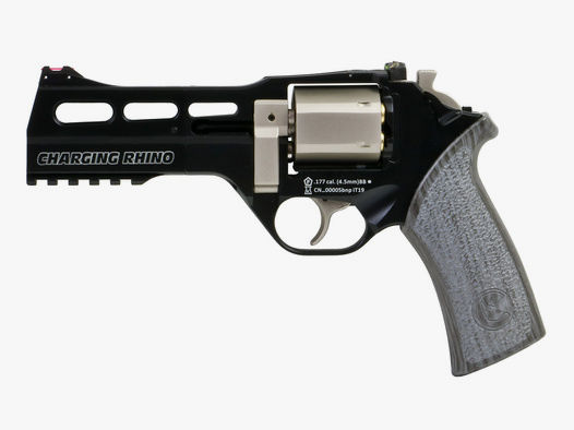 CO2 Revolver Chiappa Charging Rhino 50DS Black/White Vollmetall schwarz Kaliber 4,5 mm BB (P18)