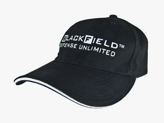 schwarze Cap- MĂĽtze mit Blackfield-Aufdruck, 100 Prozent Baumwolle