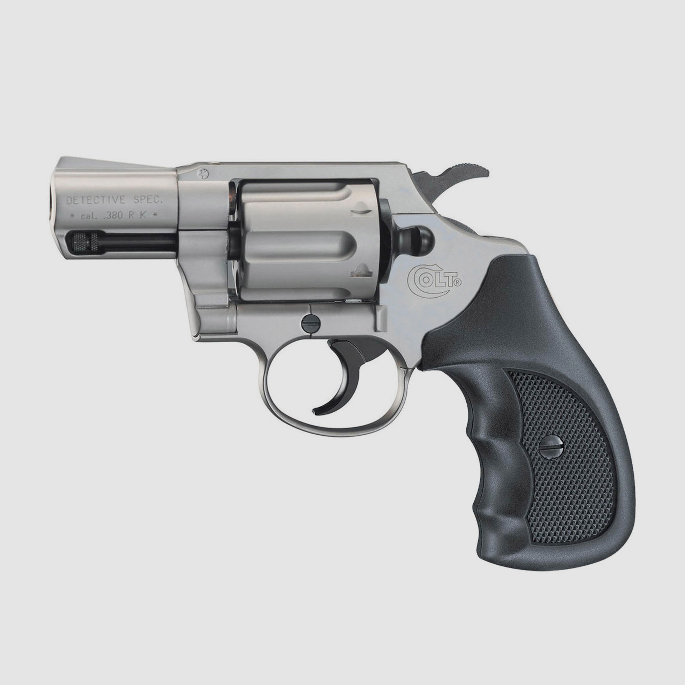 Schreckschuss Revolver Colt Detective Special Nickel Finish Kunststoffgriffschalen Kaliber 9 mm R.K. (P18)