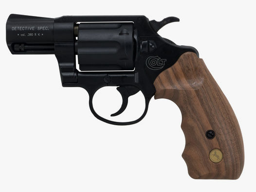Schreckschuss Revolver Colt Detective Special schwarz Holzgriffschalen Kaliber 9 mm R.K. (P18)