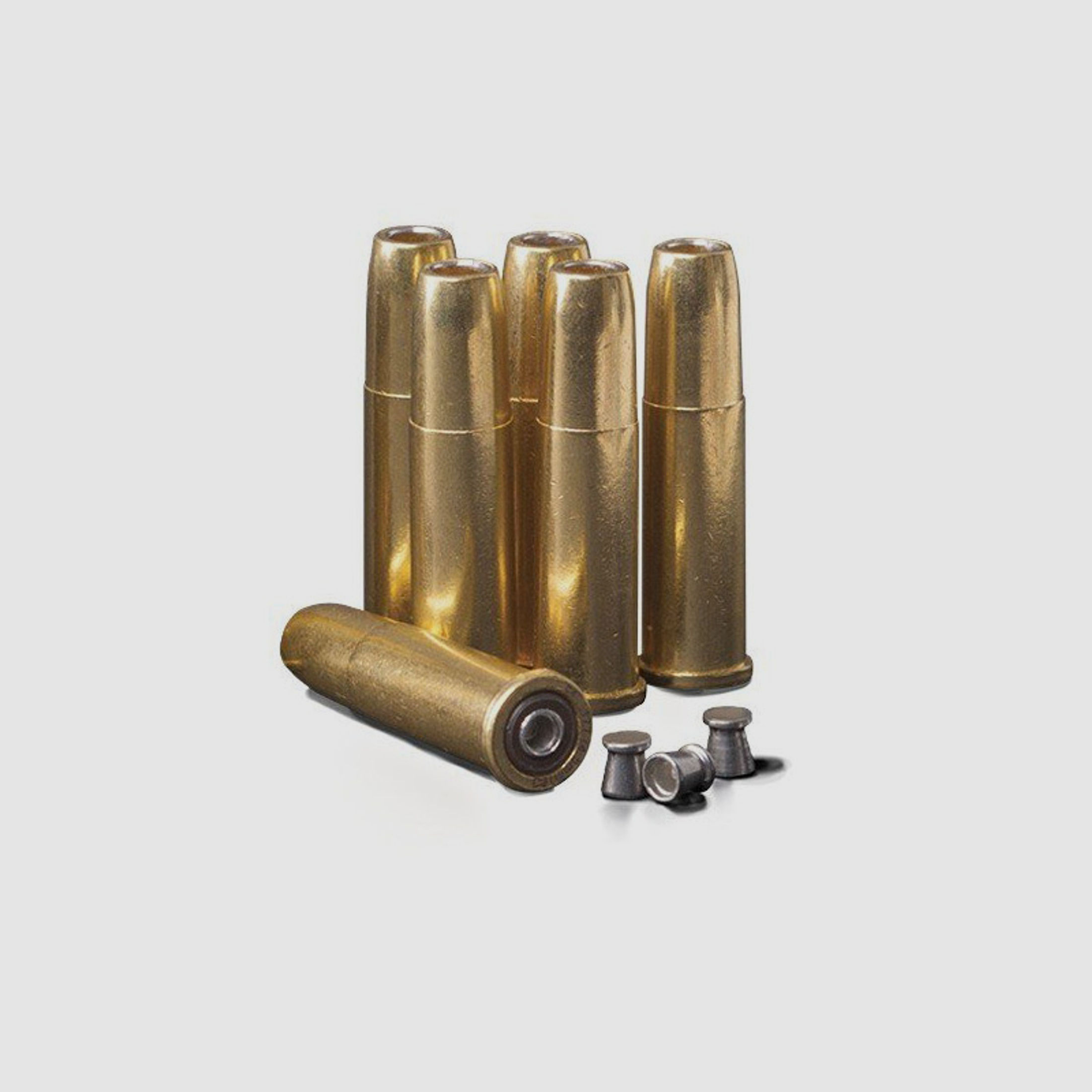 LadehĂĽlsen fĂĽr CO2 Revolver ASG Dan Wesson Crosman Remington 1875 und SNR357 Snub Nose, 6 StĂĽck Kaliber 4,5 mm Diabolo