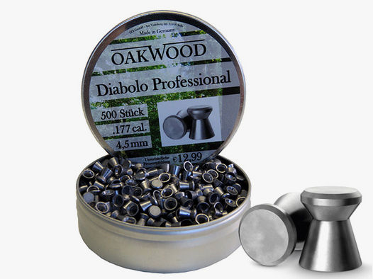 Flachkopf Diabolos Oakwood Professional Kaliber 4,5 mm 0,53 g glatt 500 StĂĽck
