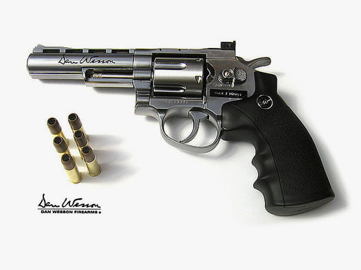 Softair CO2 Revolver ASG Mod. Dan Wesson 4 Zoll silber 6mm (P18)