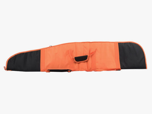 Gewehrfutteral Gewehrtasche 110 x 23 cm abschlieĂźbar Polyester Tragegurt Trageriemen Aussentasche schwarz orange