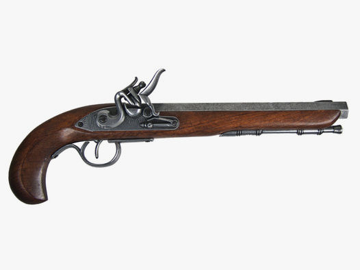 Dekopistole Duellpistole Kentucky USA 19. Jahrhundert, beweglich stahlgrau