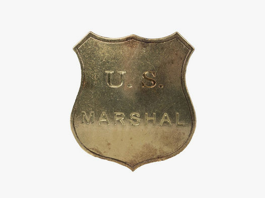Westernabzeichen U.S. Marshal Badge Metall MaĂźe 6 cm messing