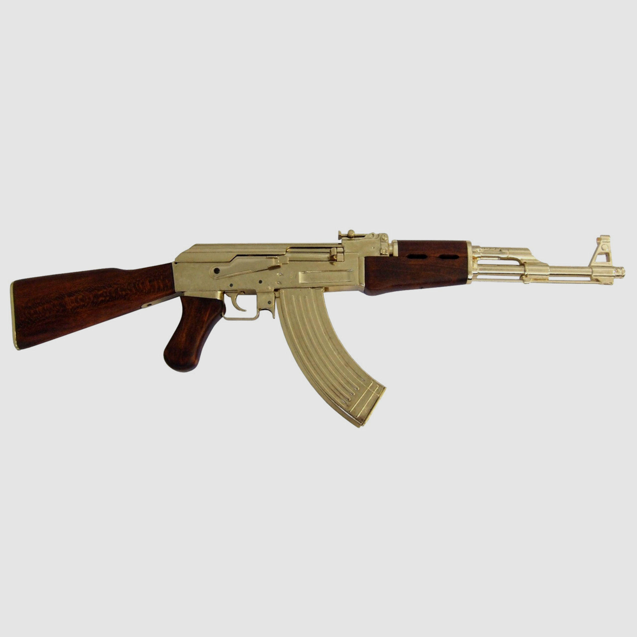 Denix Deko Sturmgewehr Kalashnikov AK 47 Gold Edition, Russland 1947, LĂ¤nge 87 cm