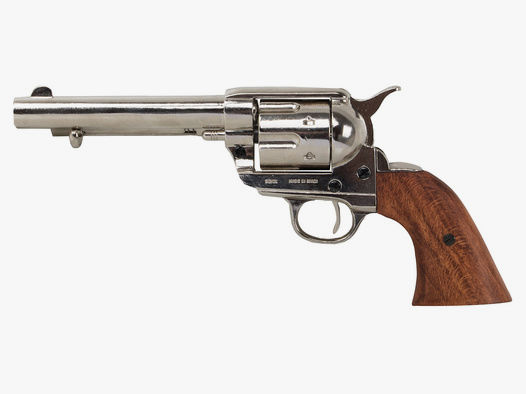 Deko Revolver US Kavalleriecolt Denix Colt .45 Peacemaker USA 1873 5,5 Zoll nickel